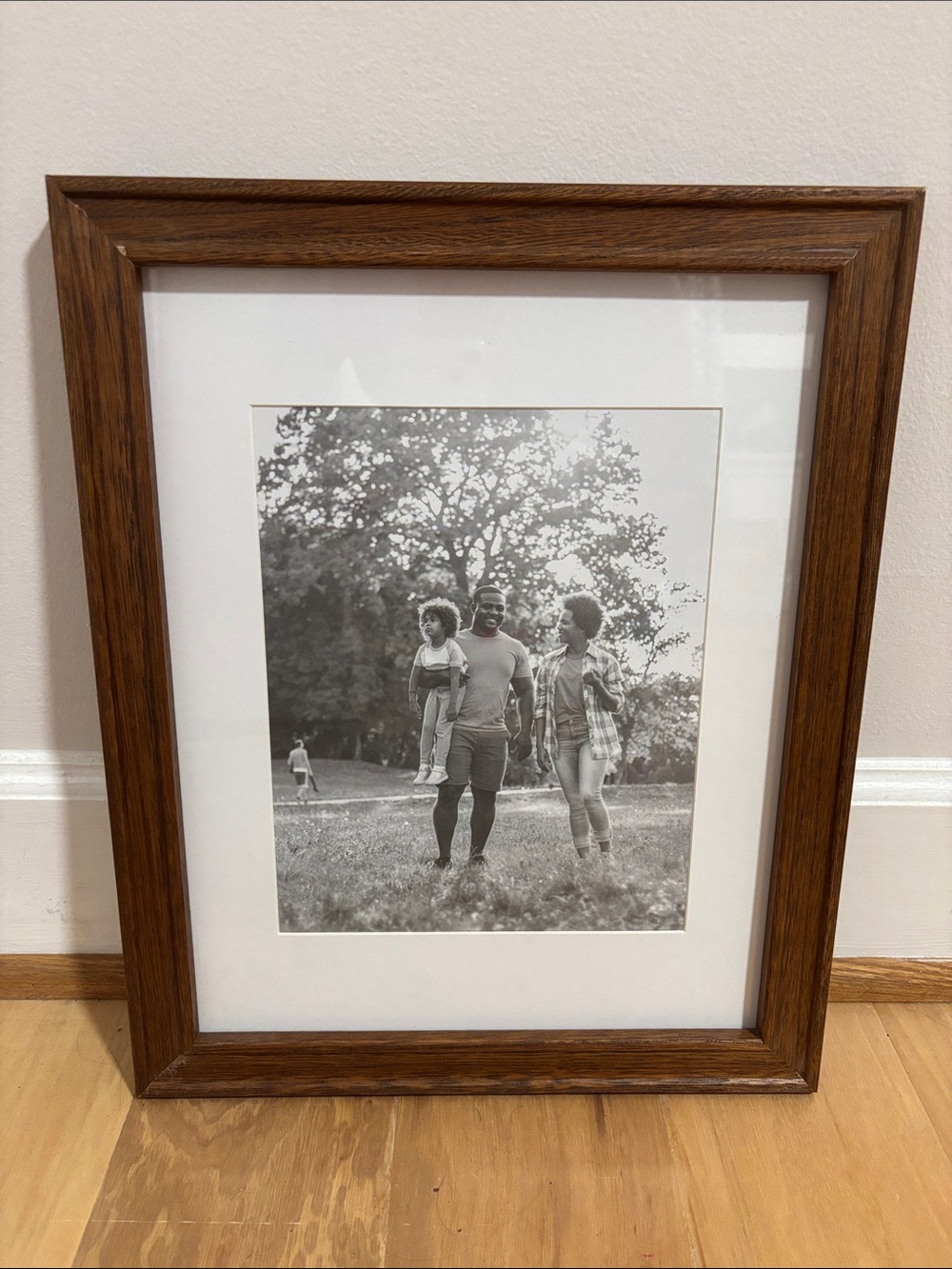Threshold Brown Wood Picture Frame with White Mat